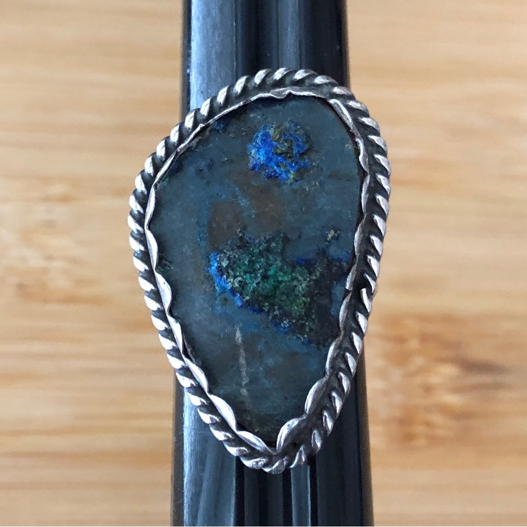 $72 Signed Native American Estate Ring Silver Size 8 Marked T W Sterling